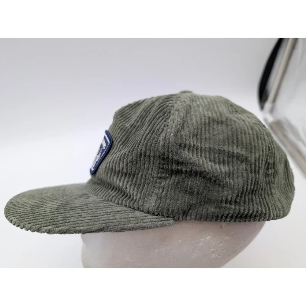 Fig + Date Corduroy Hat Olive Green No Rain No Flowers Patch Strapback Cap